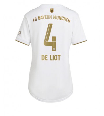 Bayern Munich Matthijs de Ligt #4 Bortedrakt Kvinner 2022-23 Kortermet